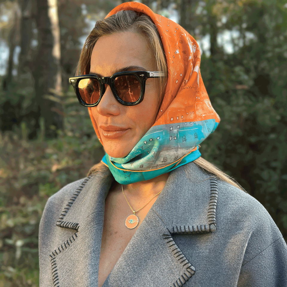 PERA ARANCIA - TWILL İPEK EŞARP
